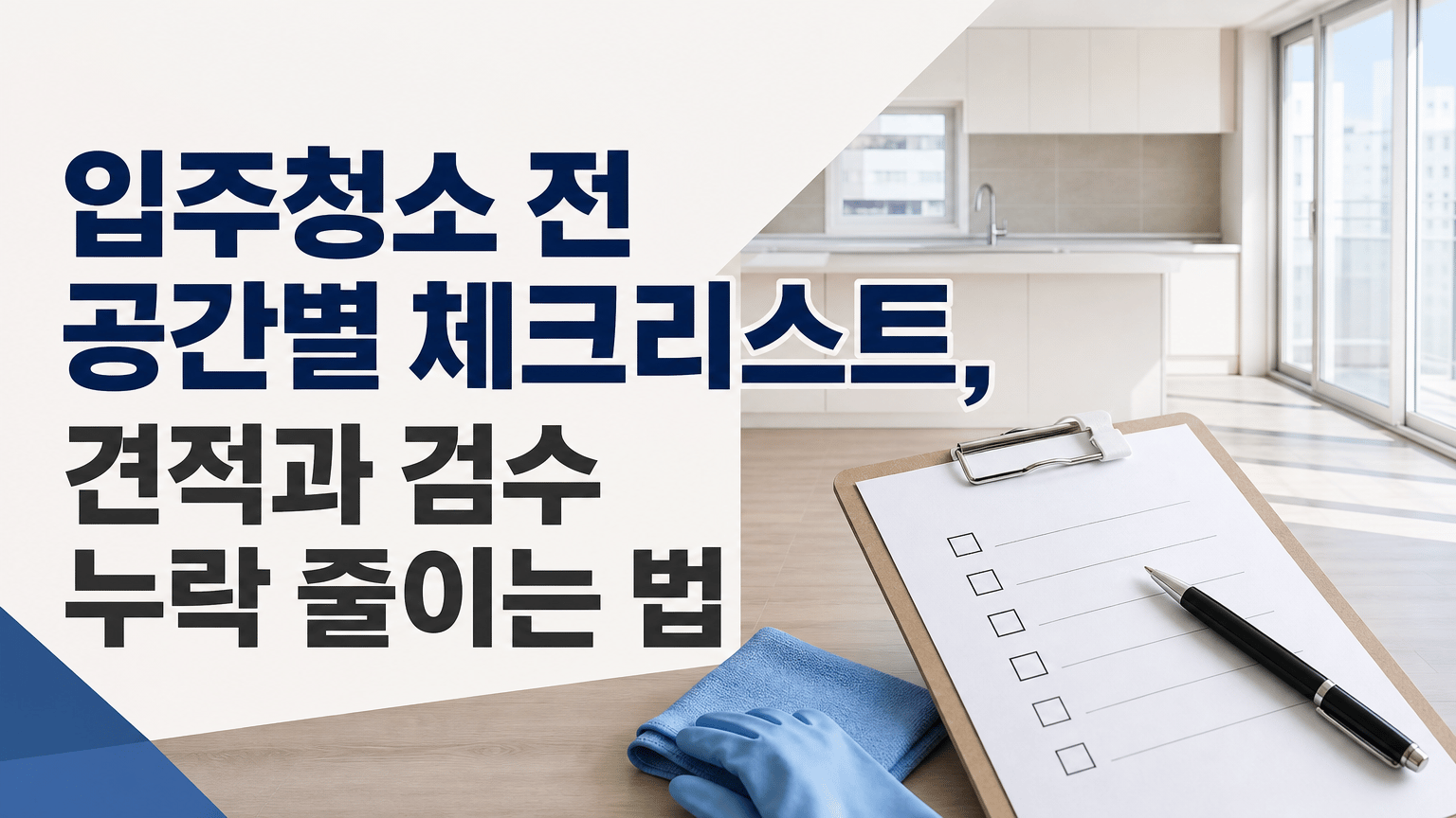 양주 입주청소 전 공간별 체크리스트, 견적과 검수 누락 줄이는 법