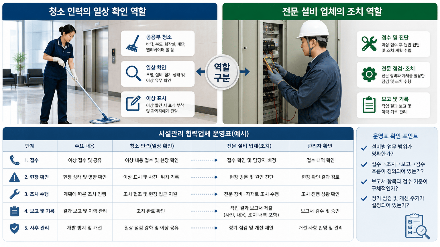 양주 시설관리 외주 전, 설비 범위와 협력업체 운영표 확인법